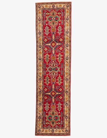 2' 7 x 10' Hand Knotted Kazak Runner Rug