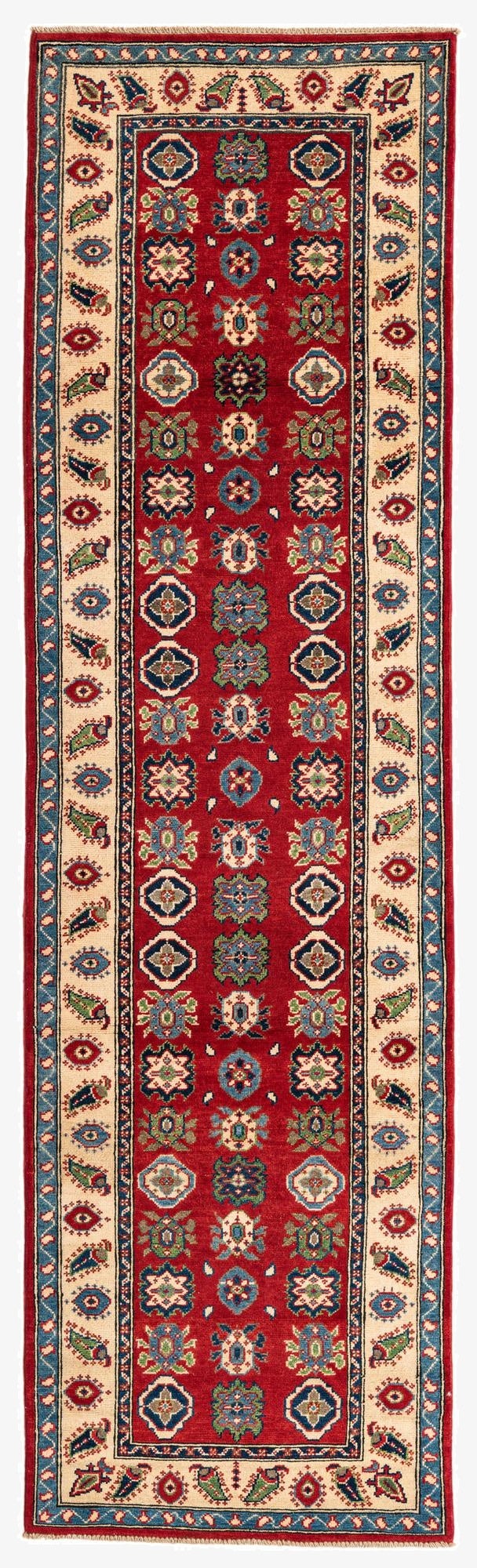 2' 9 x 9' 8  Hand Knotted Kazak Runner Rug