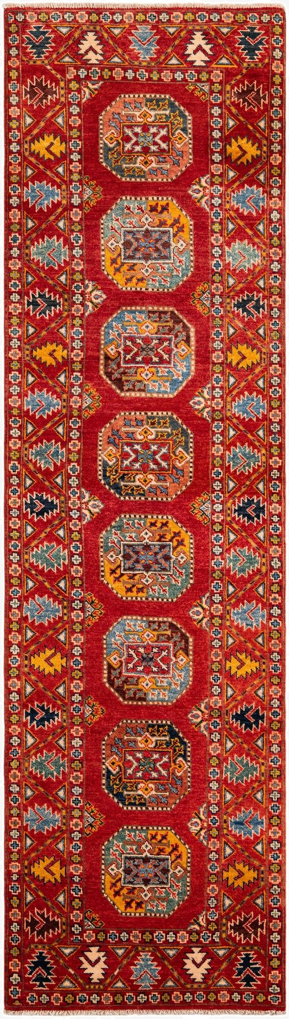 2' 8 x 9' 9  Hand Knotted Kazak Runner Rug