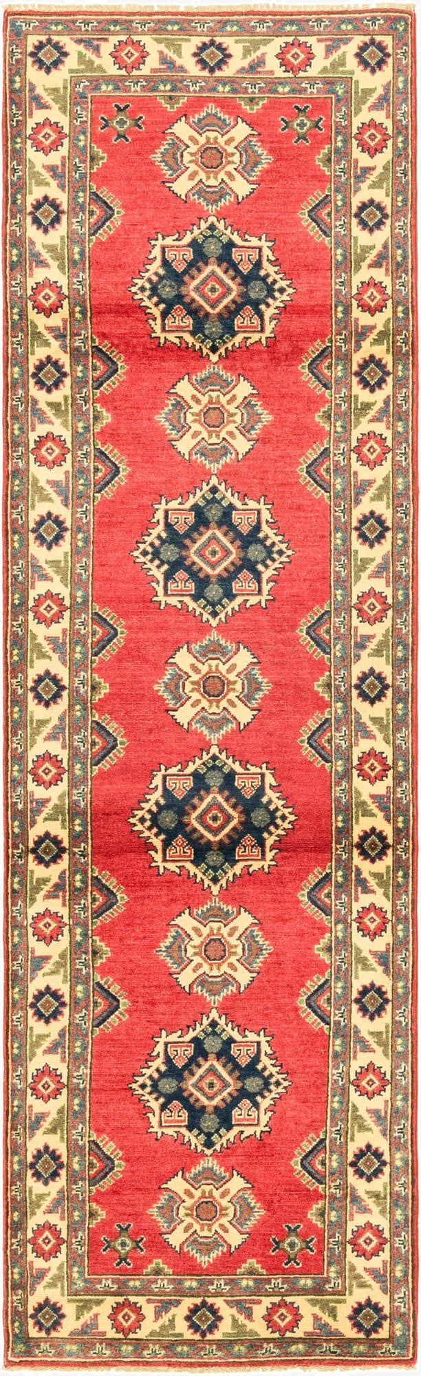 2' 9 x 9' 8  Hand Knotted Kazak Runner Rug