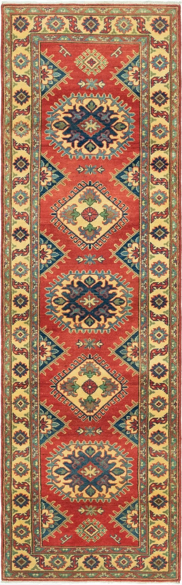 2' 9 x 9' 9  Hand Knotted Kazak Runner Rug