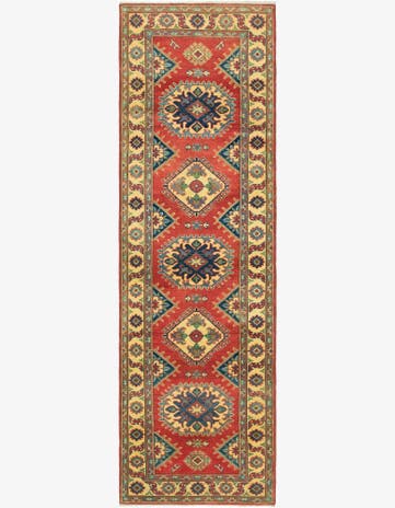 2' 9 x 9' 9 Hand Knotted Kazak Runner Rug