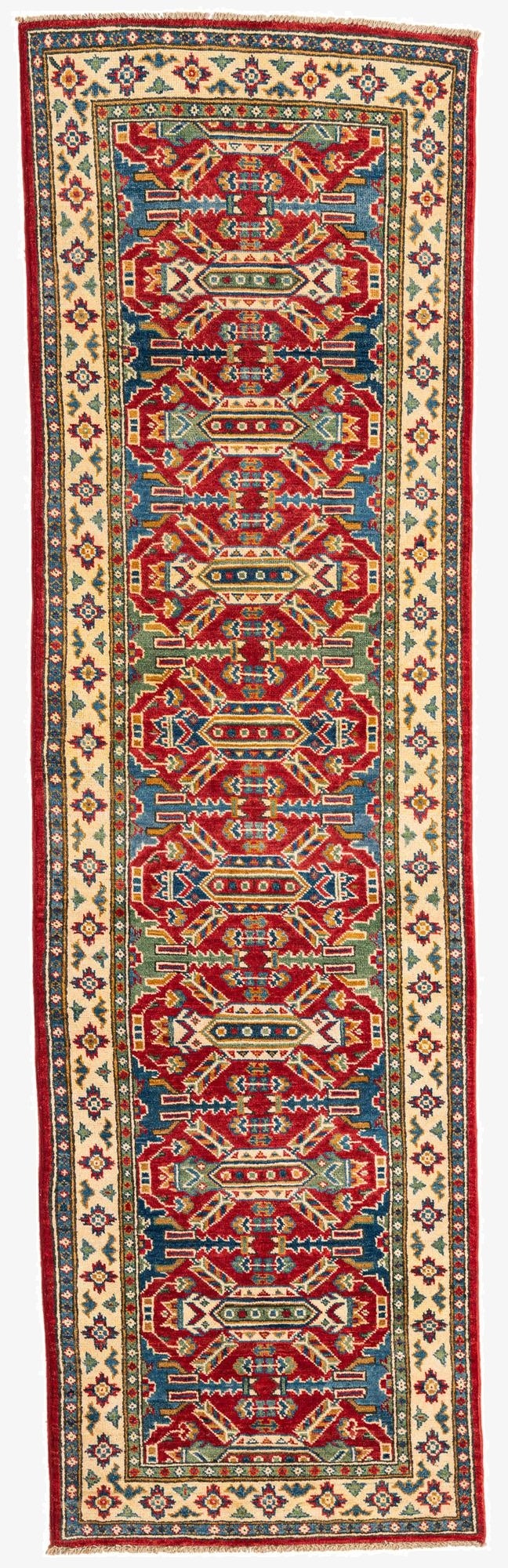 2' 9 x 9' 4  Hand Knotted Kazak Runner Rug