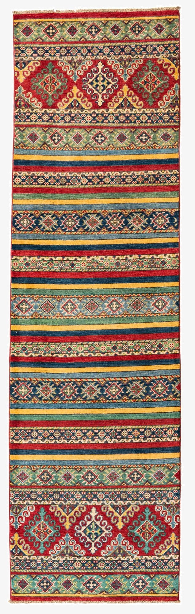 2' 10 x 9' 8  Hand Knotted Kazak Runner Rug