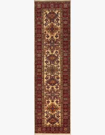 2' 7 x 10' Kazak Wool Runner Rug