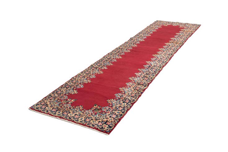 Detail image of 3' 4 x 12' 10 Kerman Wool Runner Rug