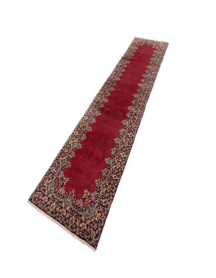 Detail image of 3' 3 x 12' 10 Kerman Wool Runner Rug