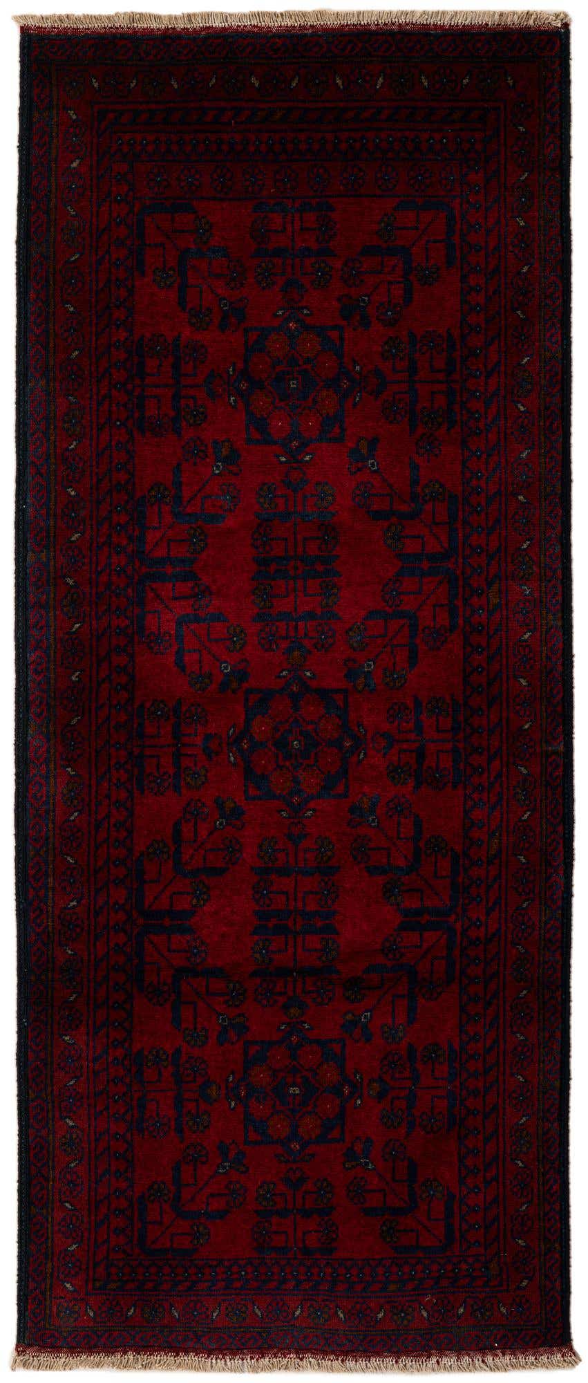 2' 7 x 6' 2 Hand Knotted Khal Mohammadi Wool Runner Rug