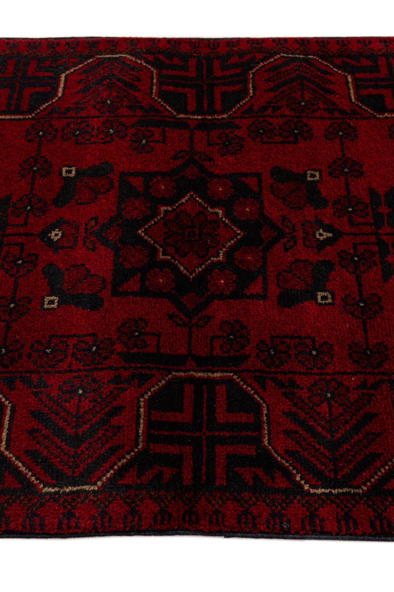 2' 5 x 6' 4 Hand Knotted Khal Mohammadi Wool Runner Rug