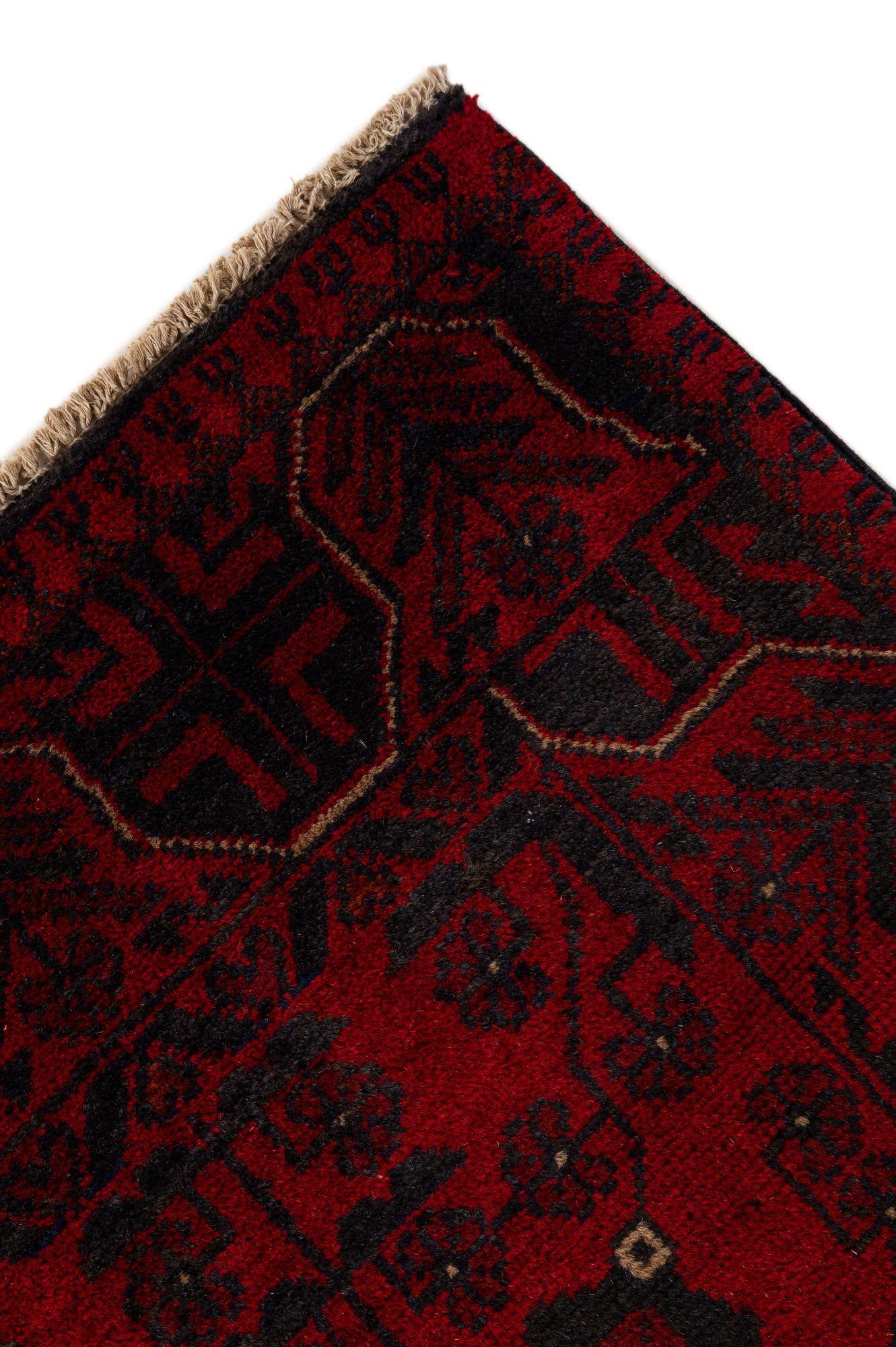 2' 5 x 6' 4 Hand Knotted Khal Mohammadi Wool Runner Rug