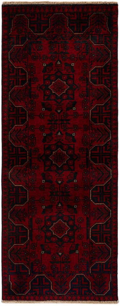 2' 5 x 6' 4 Hand Knotted Khal Mohammadi Wool Runner Rug