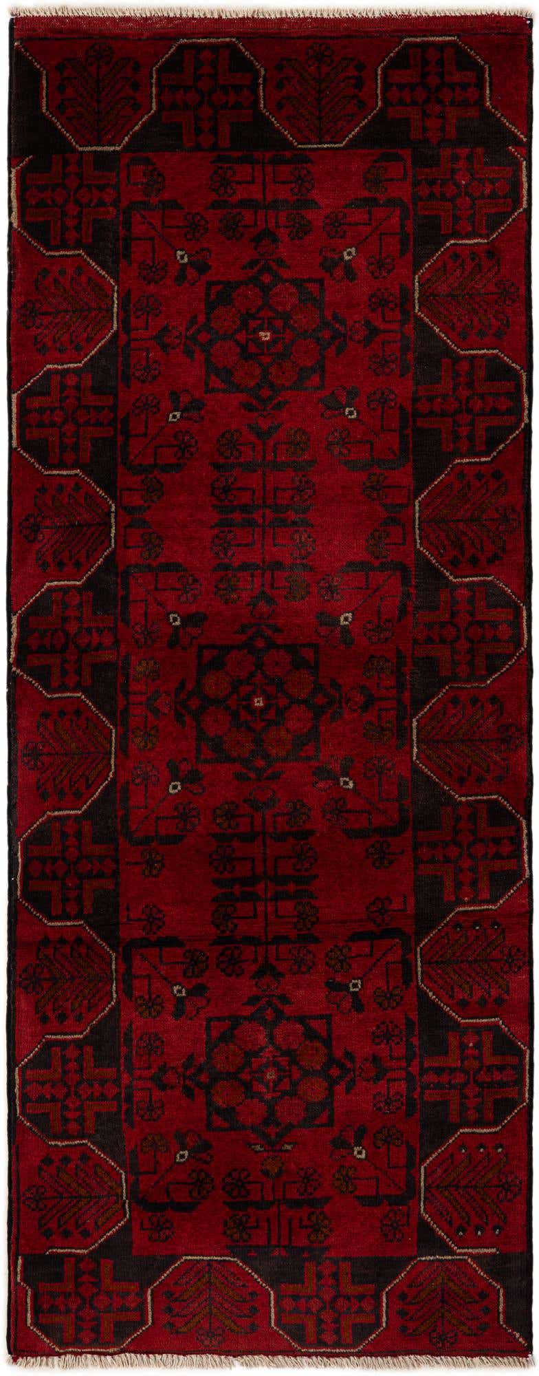 2' 5 x 6' 2 Hand Knotted Khal Mohammadi Wool Runner Rug