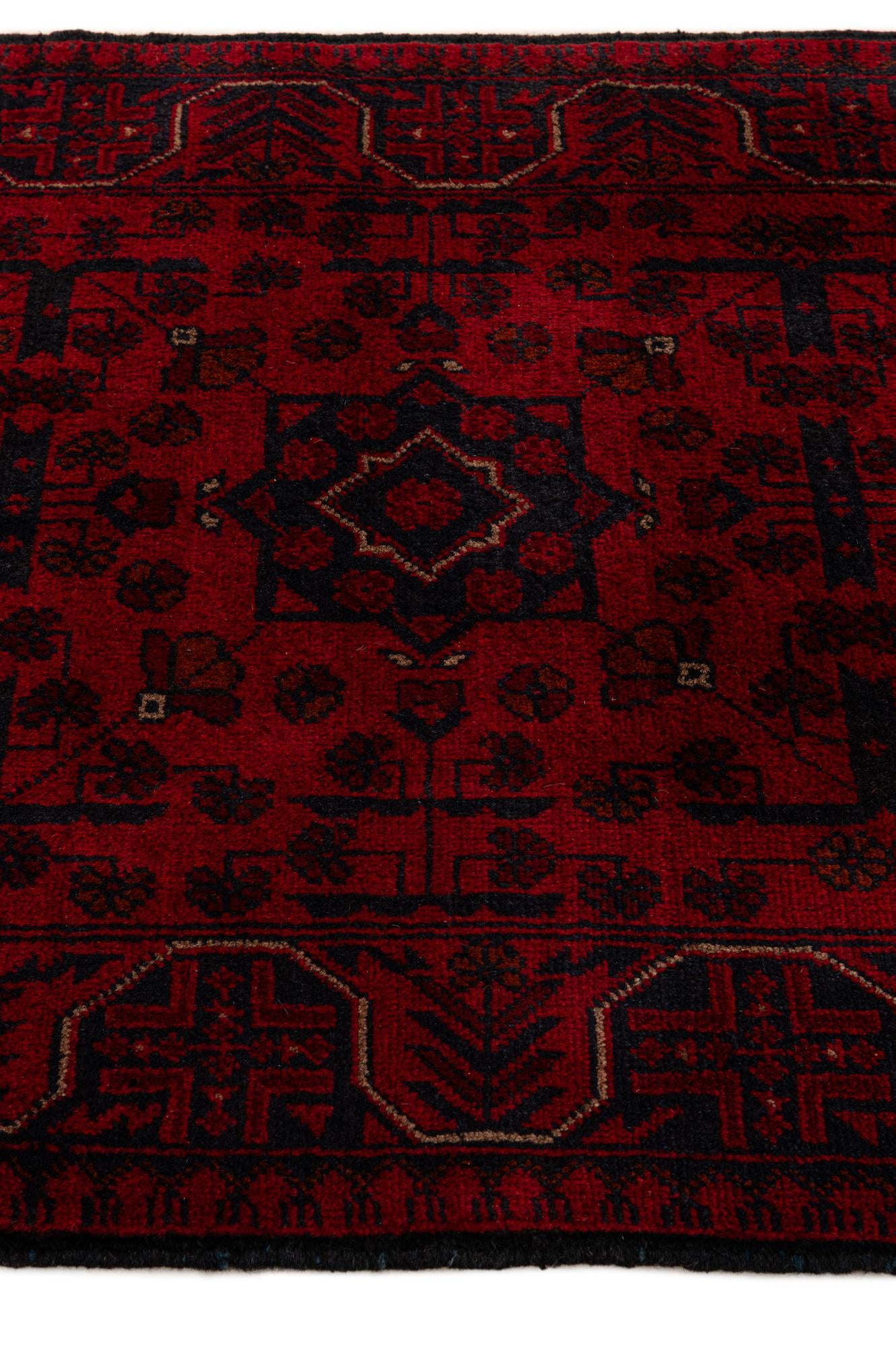 2' 8 x 6' Hand Knotted Khal Mohammadi Wool Runner Rug