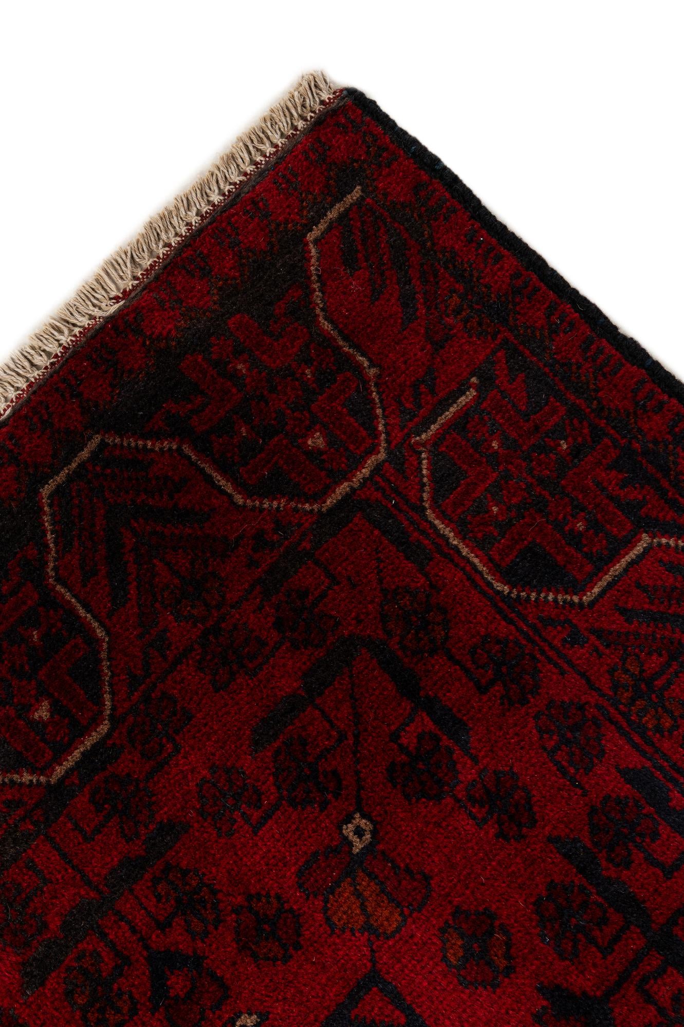 2' 8 x 6' Hand Knotted Khal Mohammadi Wool Runner Rug