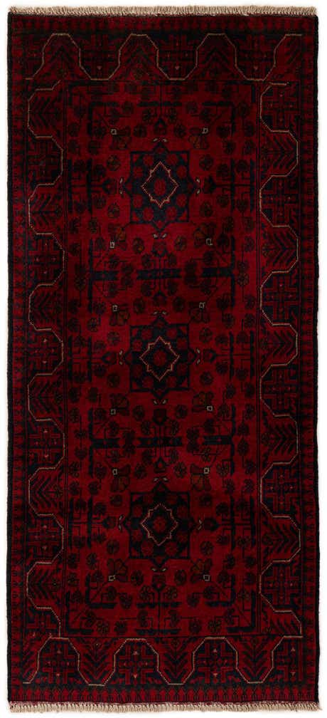 2' 8 x 6' Hand Knotted Khal Mohammadi Wool Runner Rug