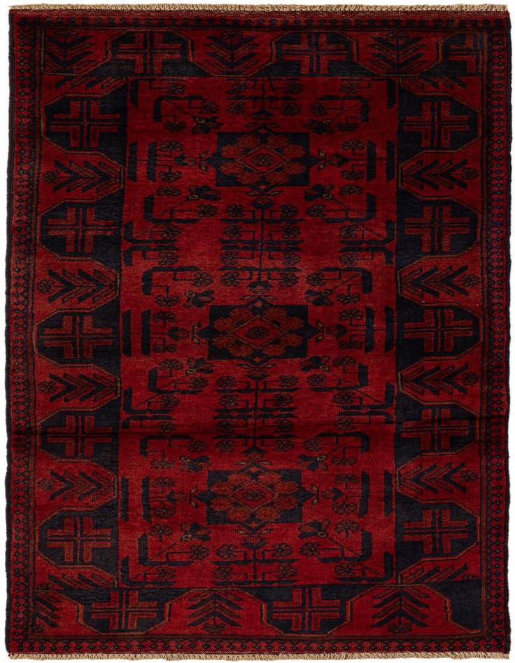 Detail image of 2' 8 x 6' 3 Hand Knotted Khal Mohammadi Wool Runner Rug