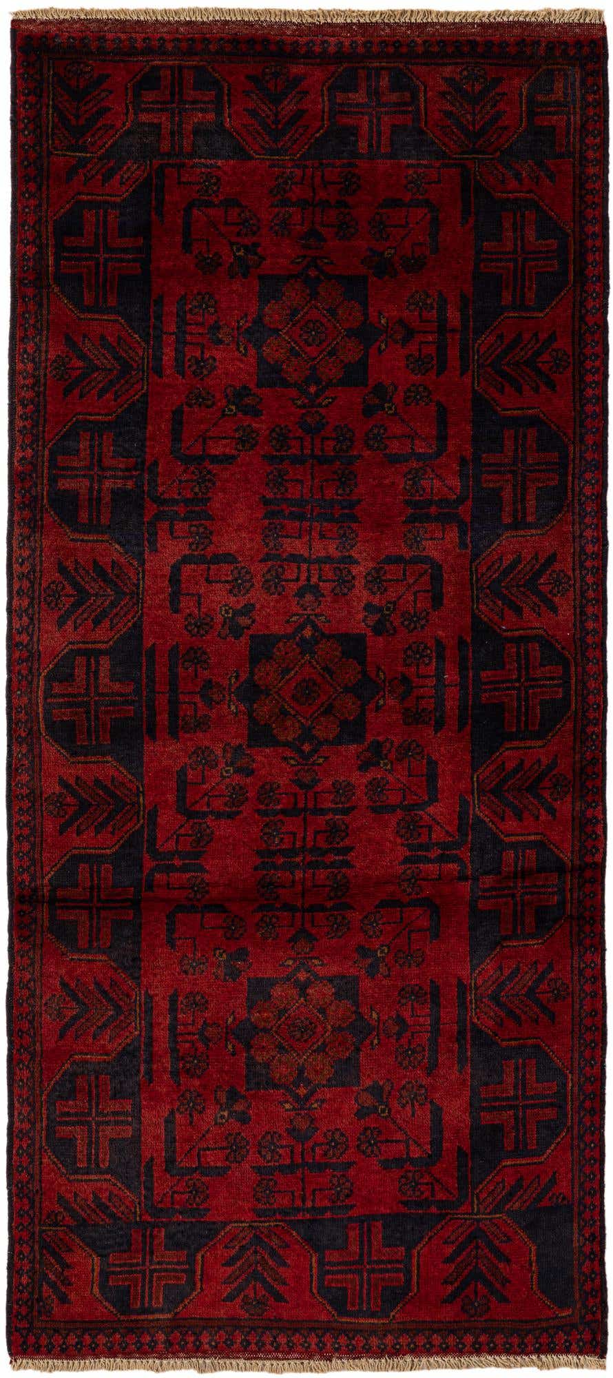 2' 8 x 6' 3 Hand Knotted Khal Mohammadi Wool Runner Rug