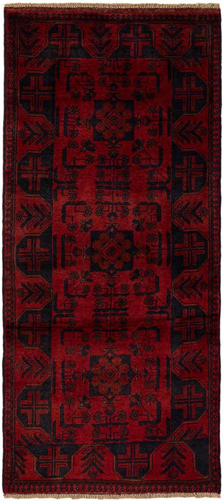 2' 8 x 6' 3 Hand Knotted Khal Mohammadi Wool Runner Rug
