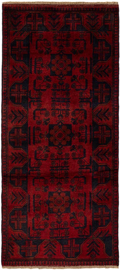 Detail image of 2' 8 x 6' 3 Hand Knotted Khal Mohammadi Wool Runner Rug