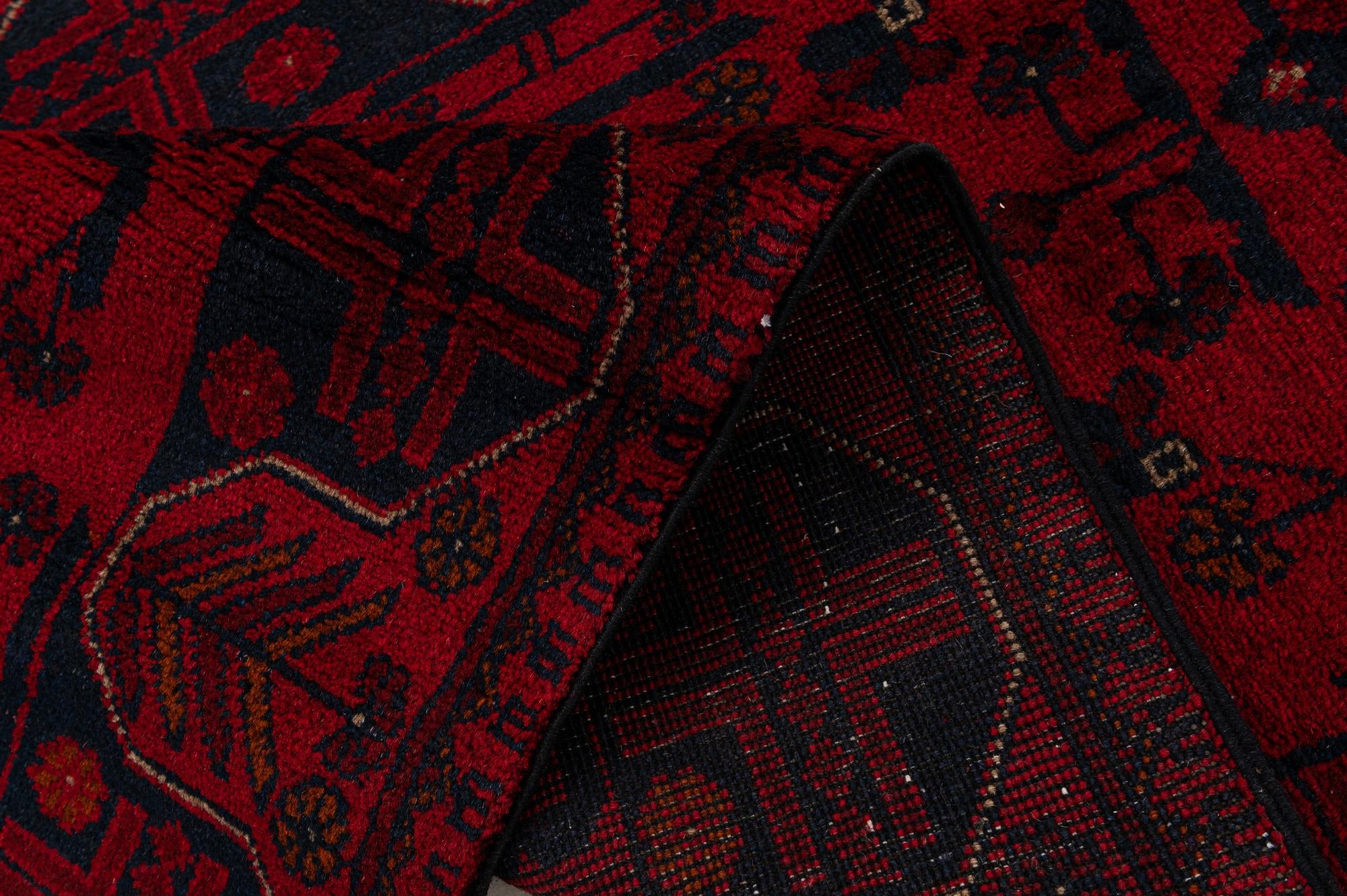 2' 8 x 6' 6 Hand Knotted Khal Mohammadi Wool Runner Rug