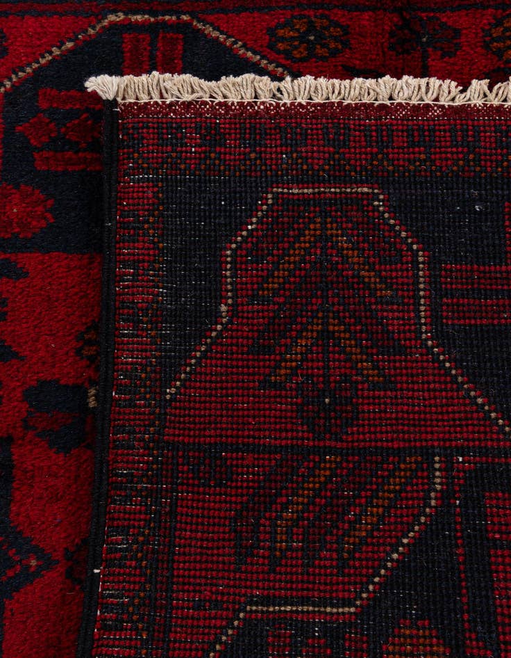 Detail image of 2' 8 x 6' 6  Hand Knotted Khal Mohammadi Wool Runner Rug