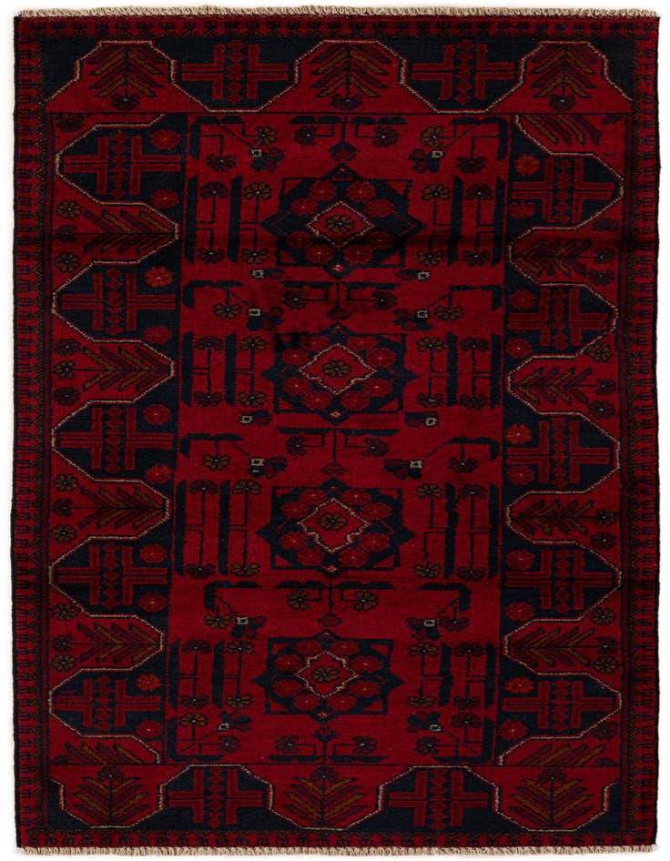 Detail image of 2' 8 x 6' 6 Hand Knotted Khal Mohammadi Wool Runner Rug