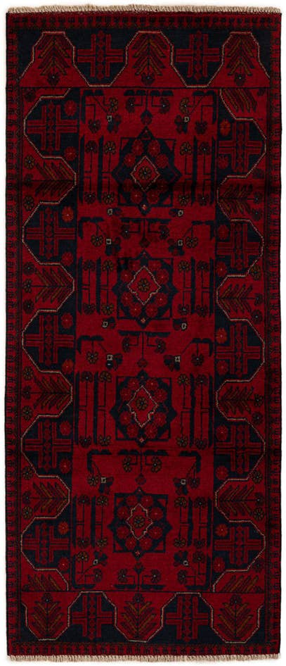Detail image of 2' 8 x 6' 6 Hand Knotted Khal Mohammadi Wool Runner Rug