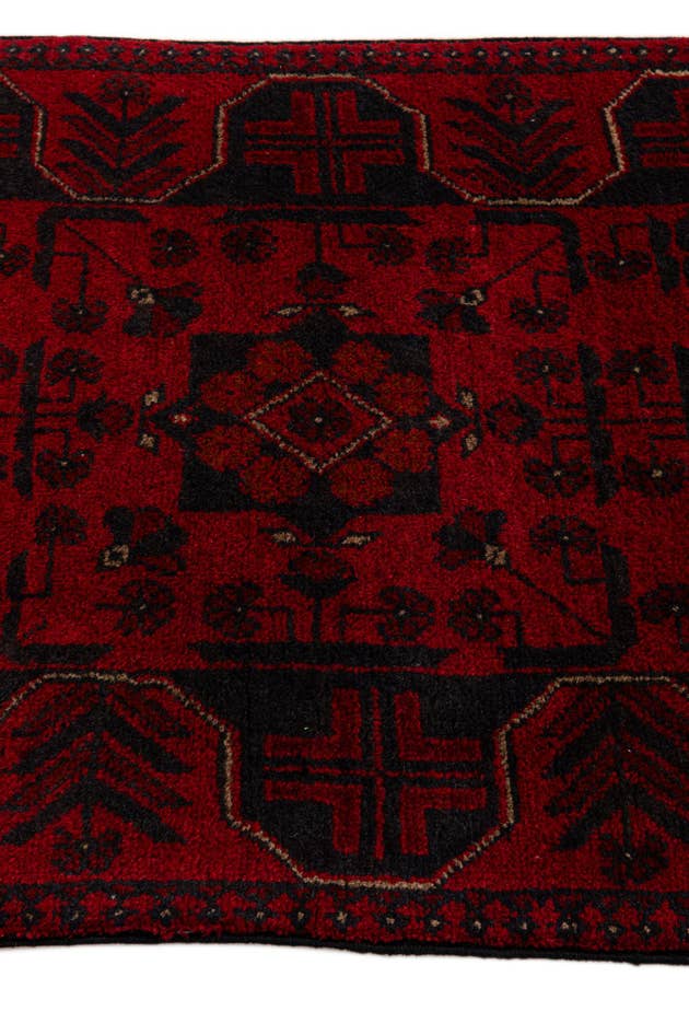Detail image of 2' 7 x 6' 3 Hand Knotted Khal Mohammadi Wool Runner Rug