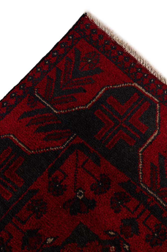 2' 7 x 6' 3 Hand Knotted Khal Mohammadi Wool Runner Rug