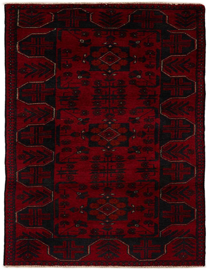 Detail image of 2' 7 x 6' 3 Hand Knotted Khal Mohammadi Wool Runner Rug