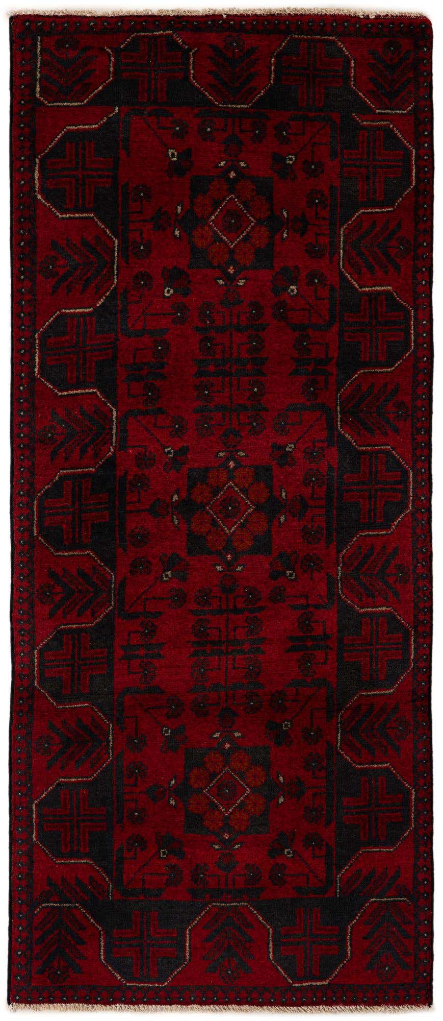 2' 7 x 6' 3 Hand Knotted Khal Mohammadi Wool Runner Rug