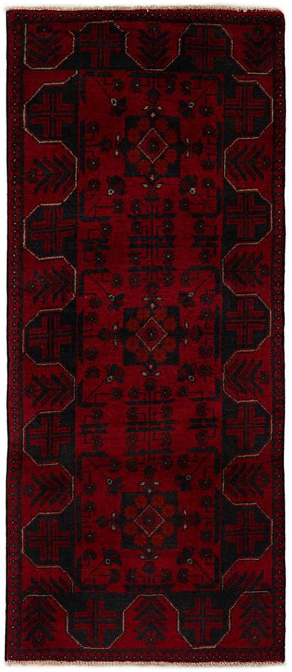 Detail image of 2' 7 x 6' 3 Hand Knotted Khal Mohammadi Wool Runner Rug