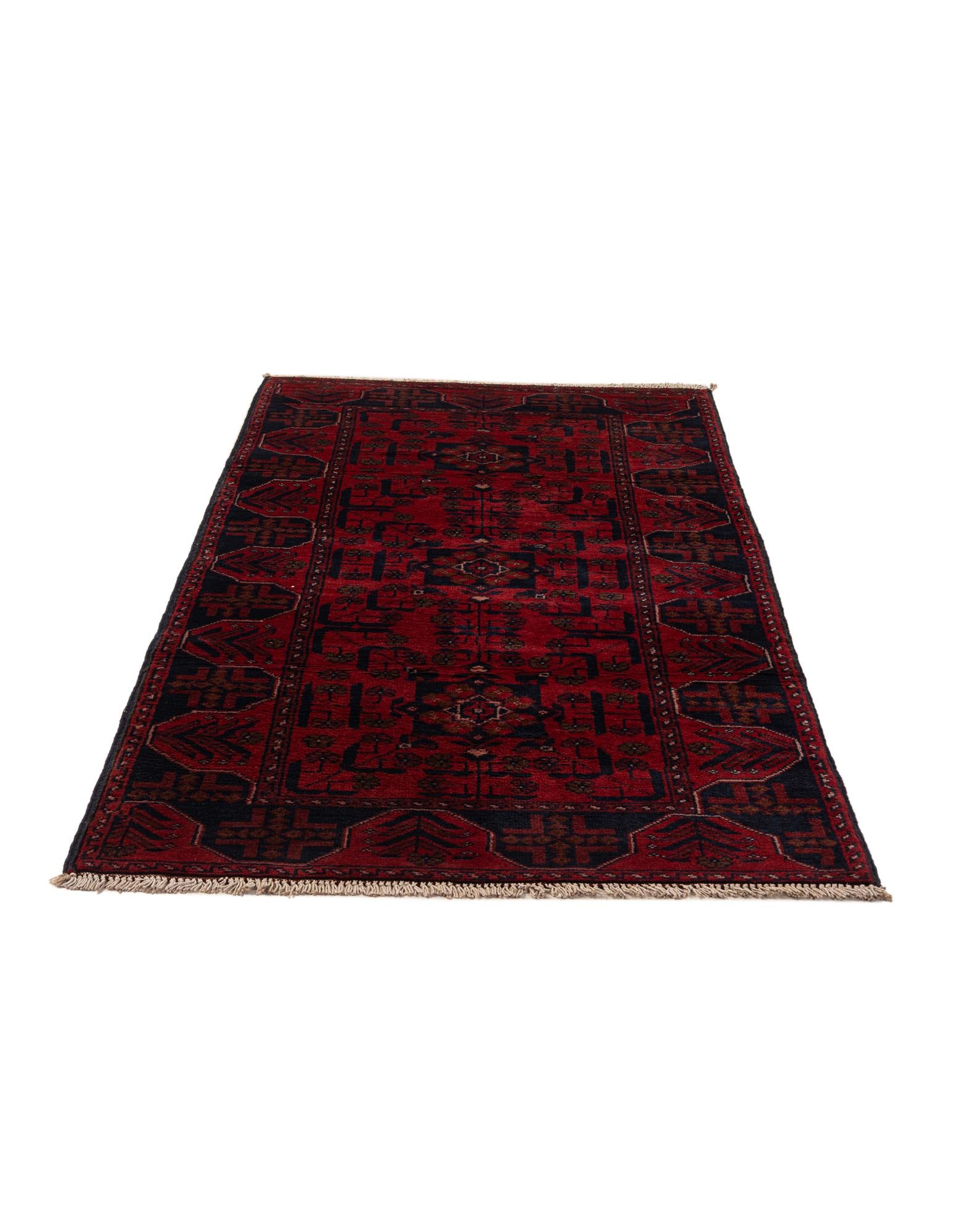 2' 9 x 6' 4 Hand Knotted Khal Mohammadi Wool Runner Rug