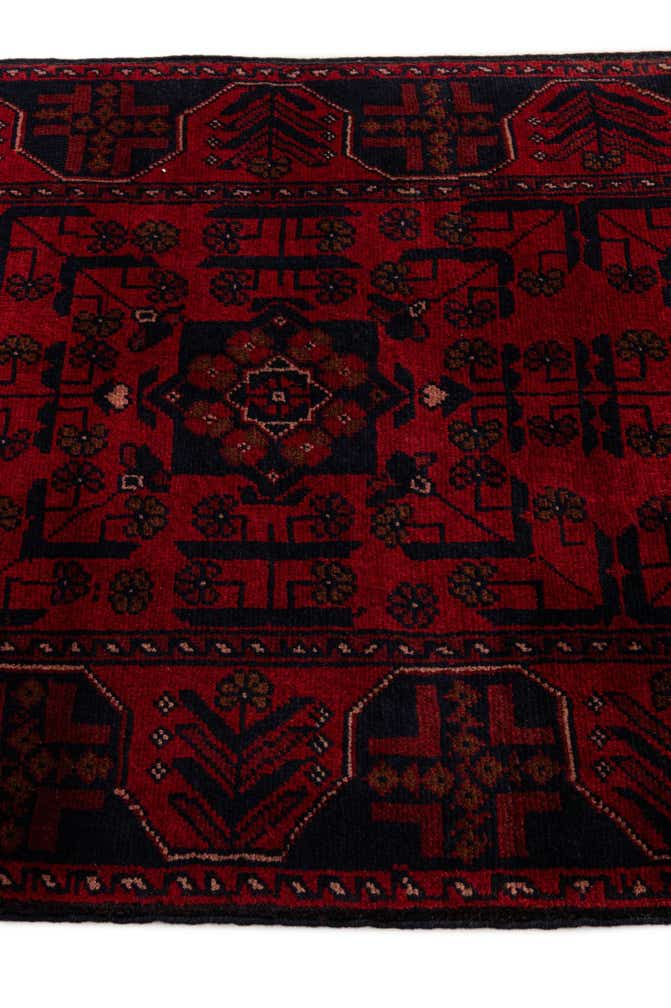2' 9 x 6' 4 Hand Knotted Khal Mohammadi Wool Runner Rug