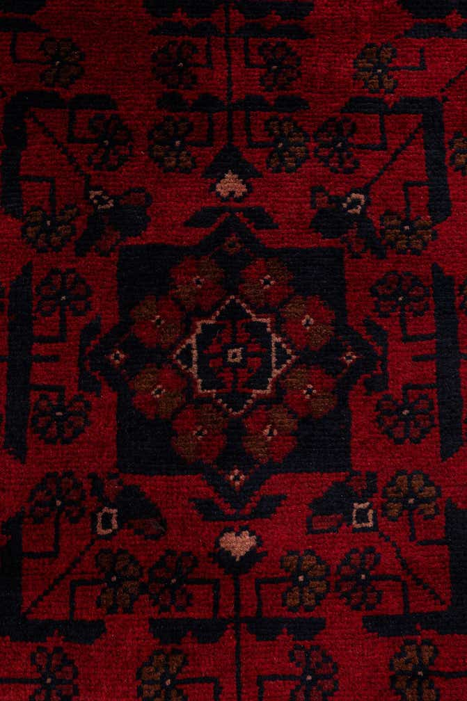 2' 9 x 6' 4 Hand Knotted Khal Mohammadi Wool Runner Rug
