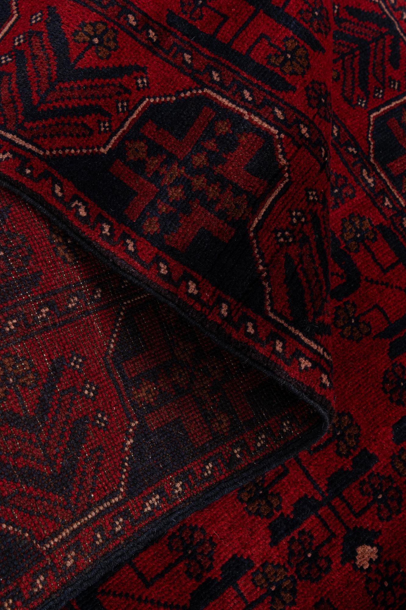 2' 9 x 6' 4 Hand Knotted Khal Mohammadi Wool Runner Rug