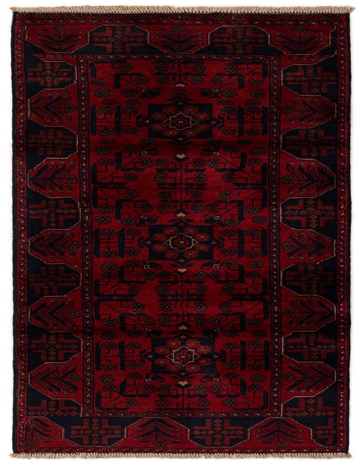 Detail image of 2' 9 x 6' 4 Hand Knotted Khal Mohammadi Wool Runner Rug