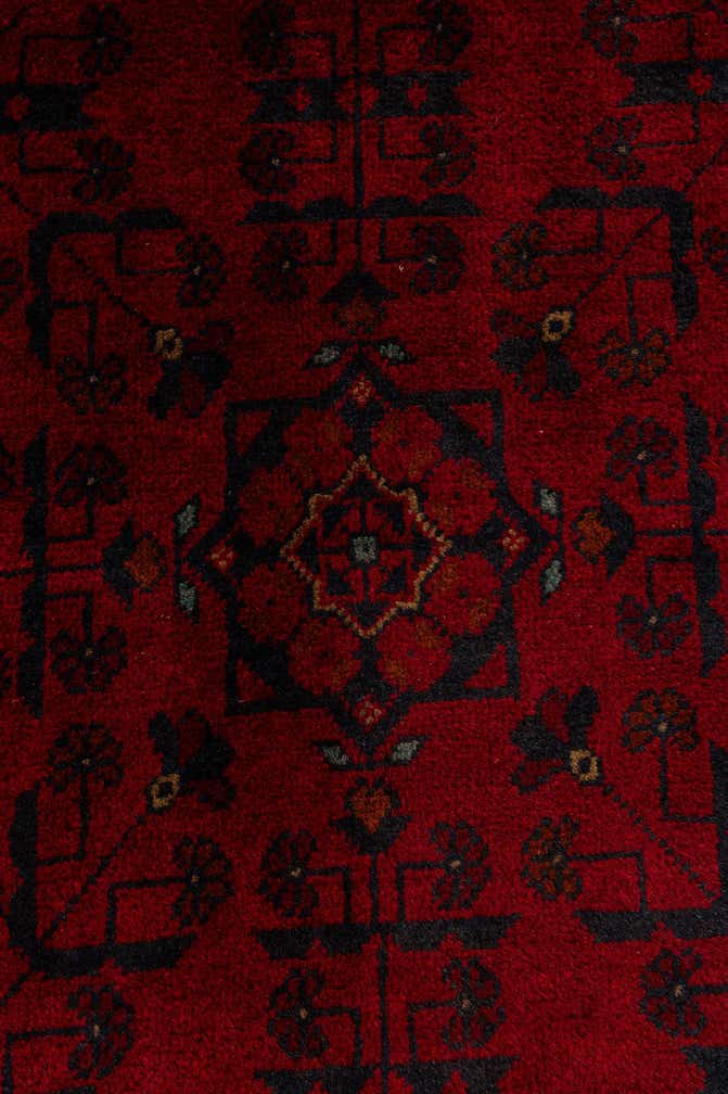 2' 9 x 6' 4 Hand Knotted Khal Mohammadi Wool Runner Rug