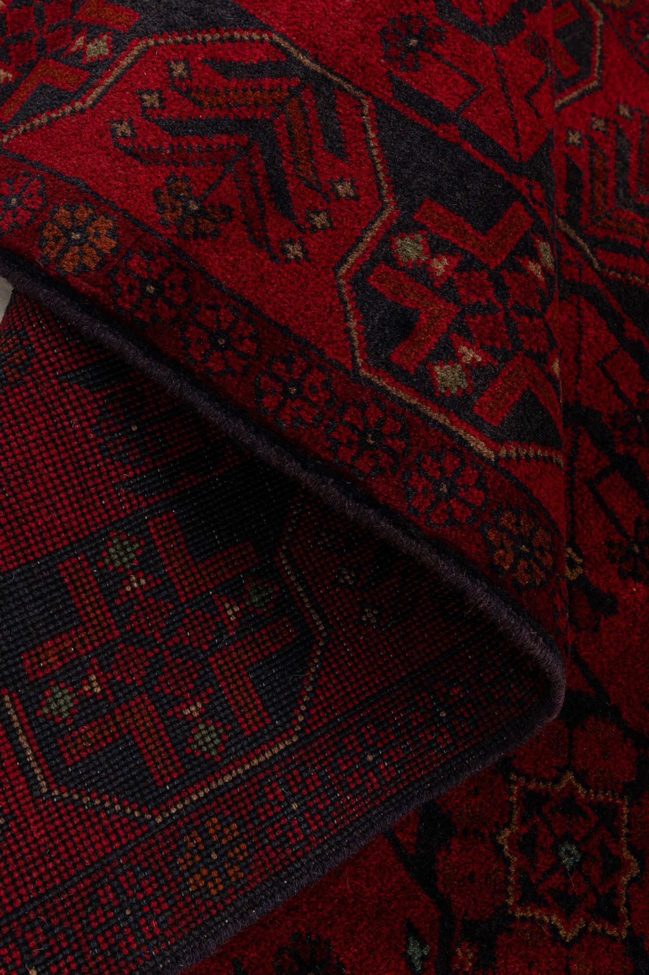 2' 9 x 6' 4 Hand Knotted Khal Mohammadi Wool Runner Rug