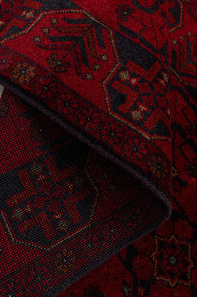 2' 9 x 6' 4 Hand Knotted Khal Mohammadi Wool Runner Rug