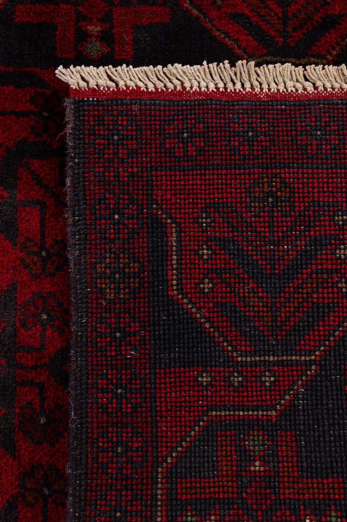 2' 9 x 6' 4 Hand Knotted Khal Mohammadi Wool Runner Rug