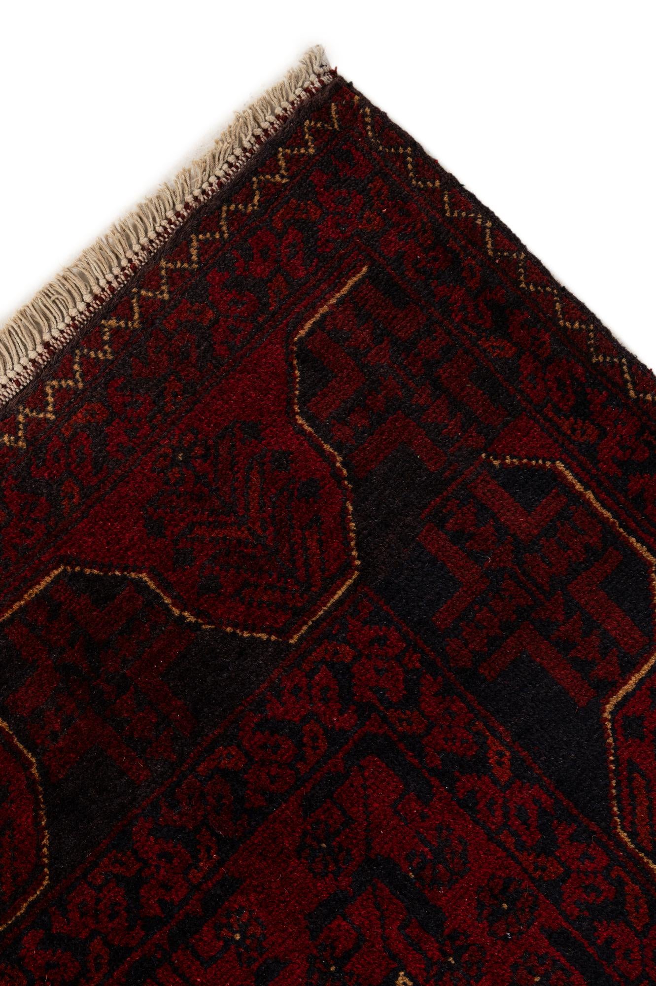2' 9 x 6' 2 Hand Knotted Khal Mohammadi Wool Runner Rug