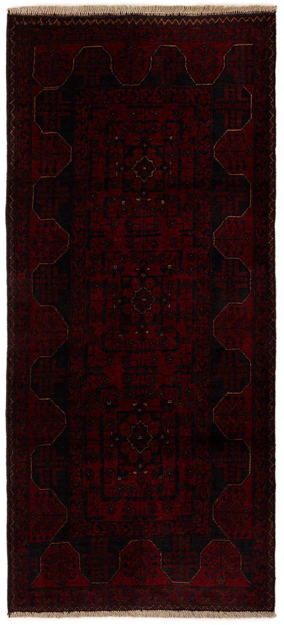 2' 9 x 6' 2 Hand Knotted Khal Mohammadi Wool Runner Rug