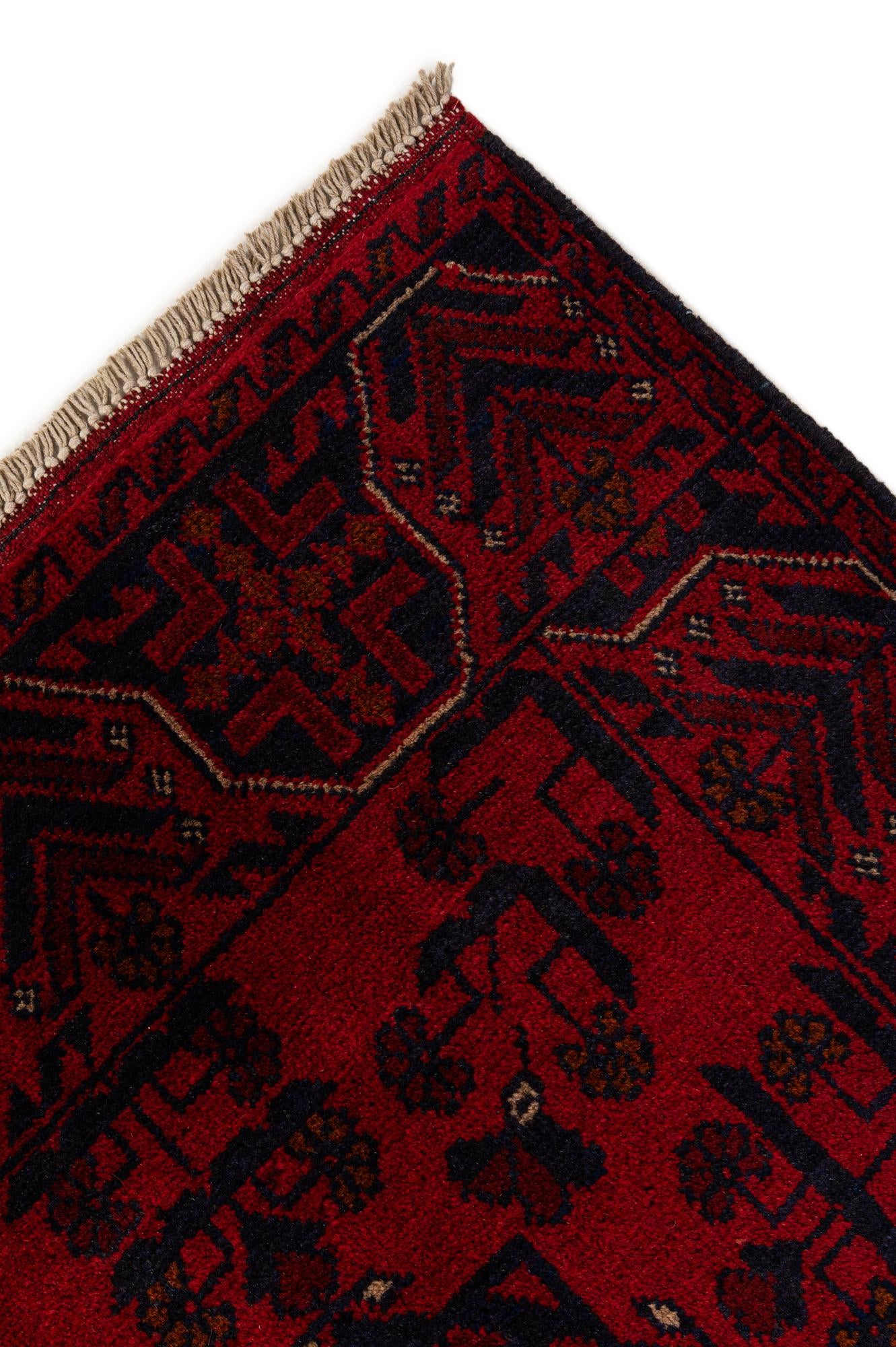 2' 8 x 6' 5 Hand Knotted Khal Mohammadi Wool Runner Rug