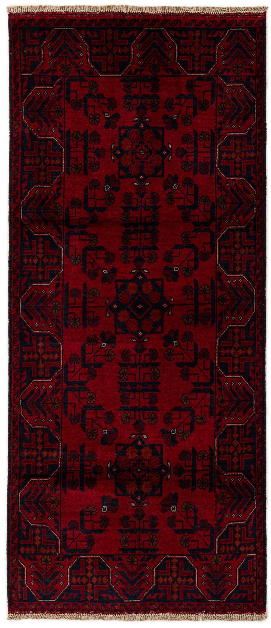 2' 8 x 6' 5 Hand Knotted Khal Mohammadi Wool Runner Rug
