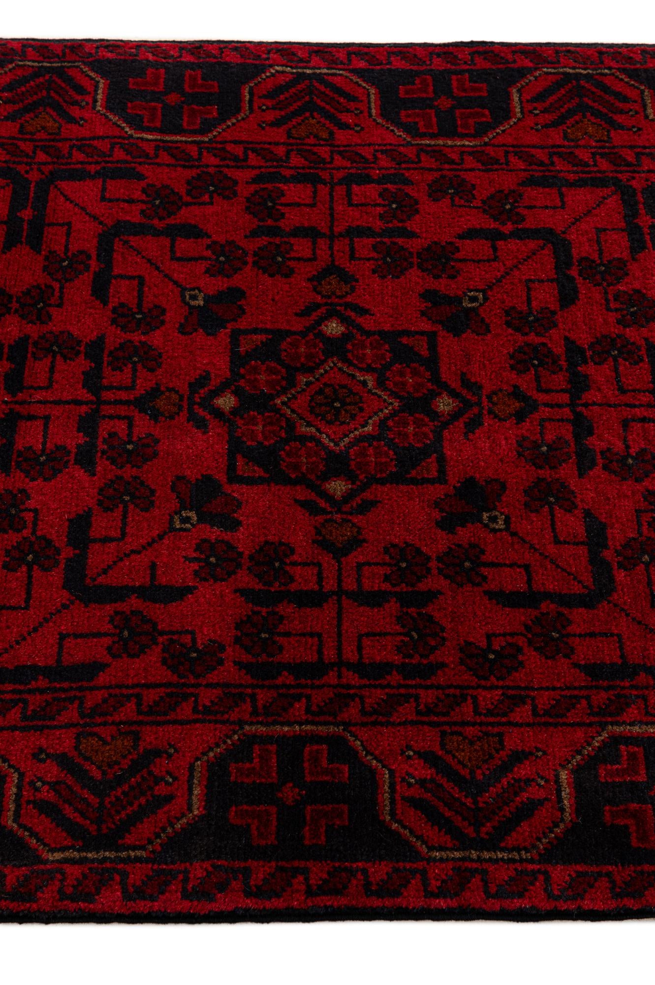 2' 7 x 6' 6 Hand Knotted Khal Mohammadi Wool Runner Rug
