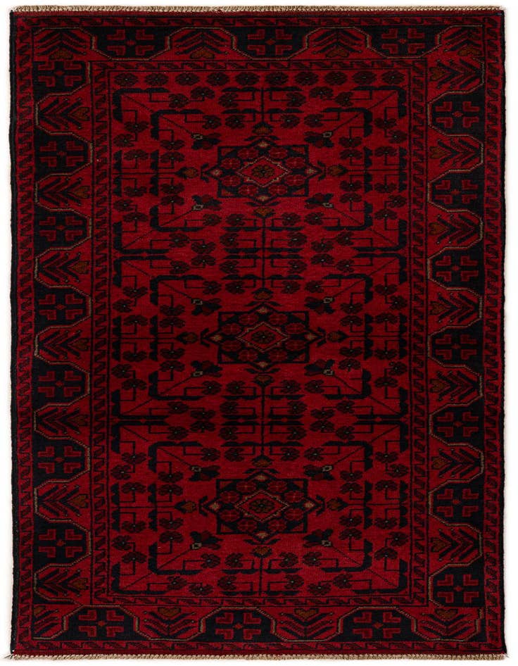 Detail image of 2' 7 x 6' 6 Hand Knotted Khal Mohammadi Wool Runner Rug