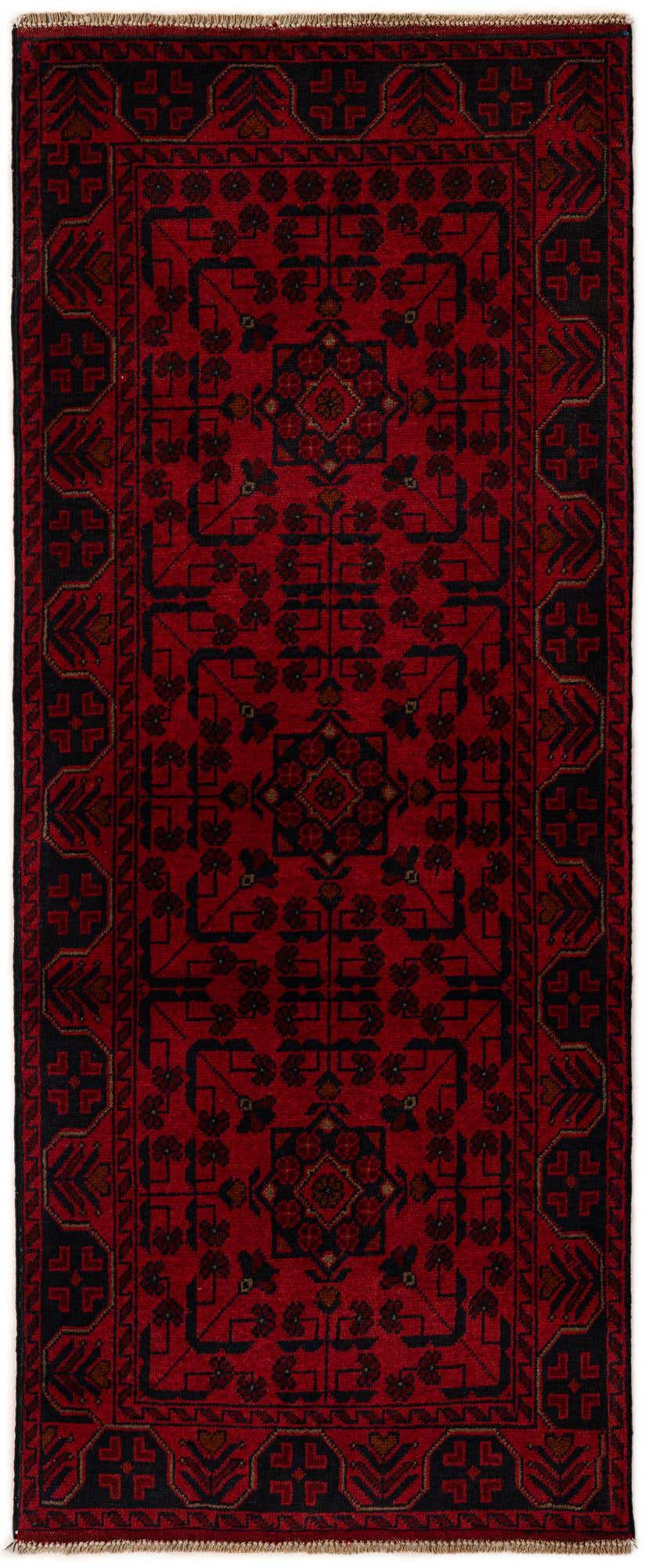 2' 7 x 6' 6 Hand Knotted Khal Mohammadi Wool Runner Rug