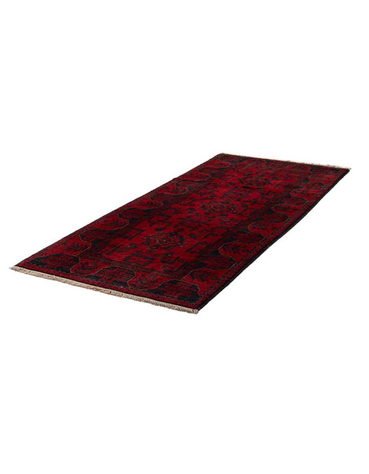 2' 9 x 6' 3 Hand Knotted Khal Mohammadi Wool Runner Rug