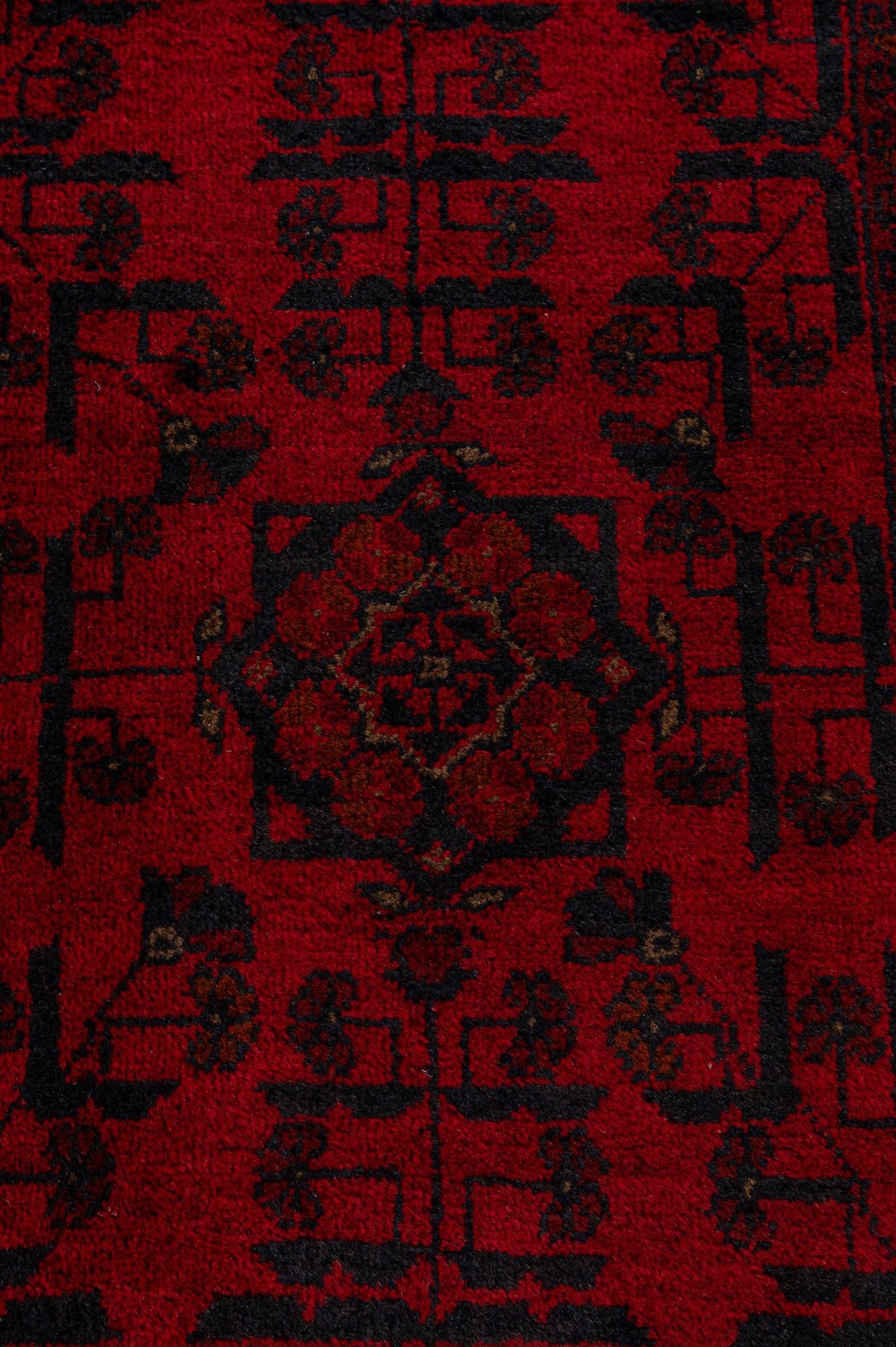 2' 9 x 6' 3 Hand Knotted Khal Mohammadi Wool Runner Rug